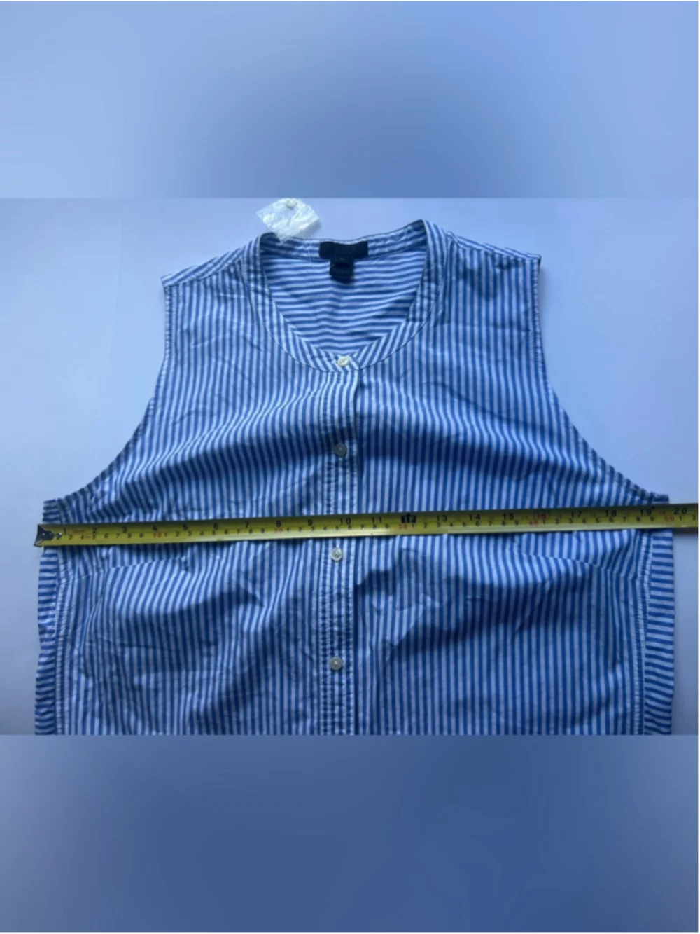 J.Crew Blue & White Striped Sleeveless Shirt Dress Size XS
